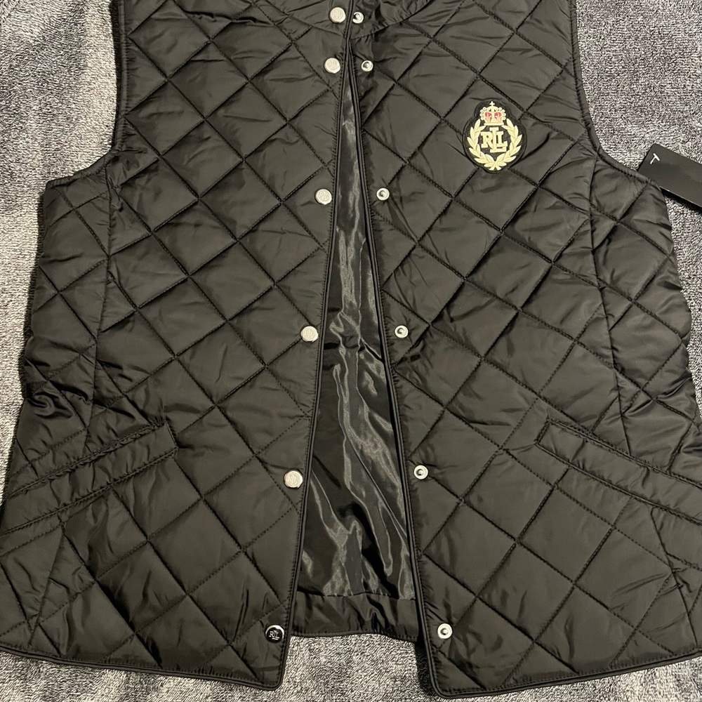 Ralph Lauren Black Quilted Vest